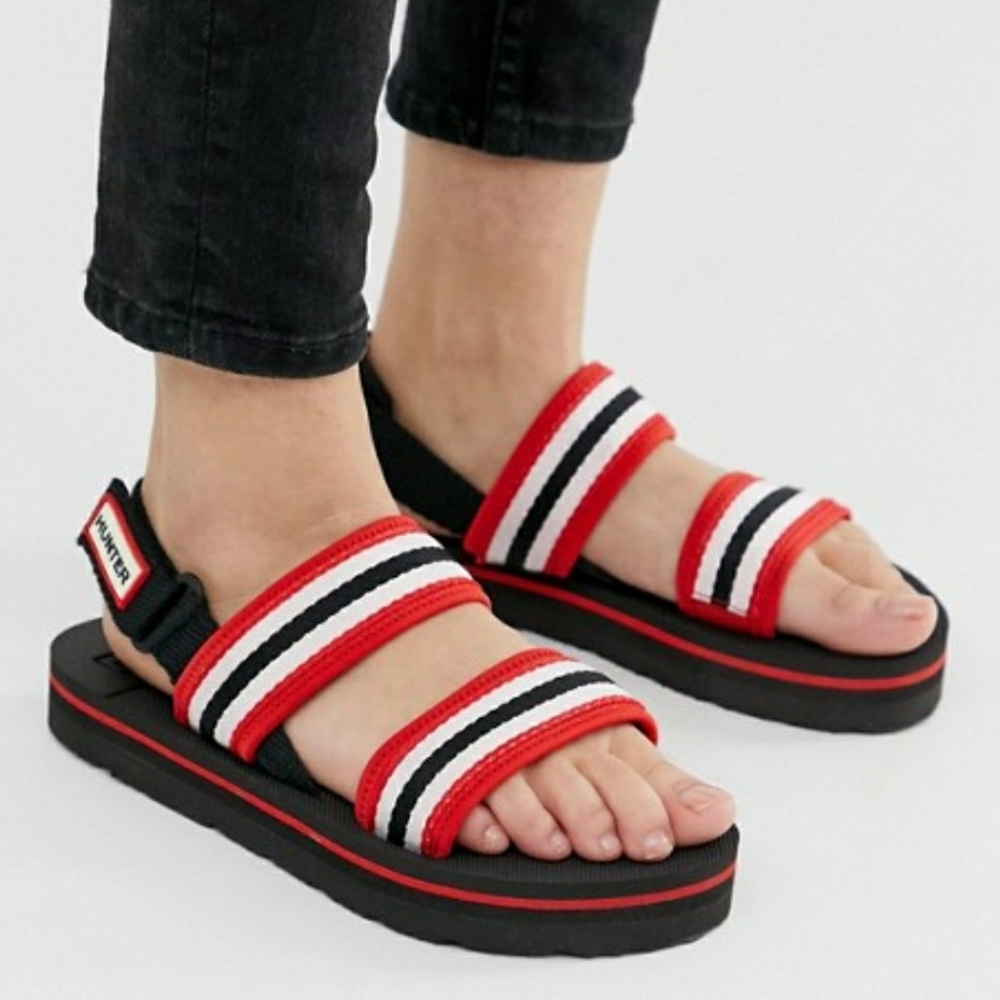 NEW Hunter Beach sandal multi stripe